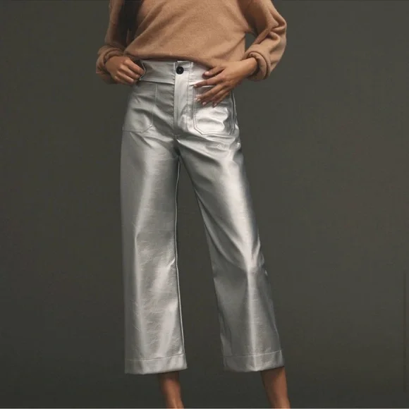 Maeve The Colette Metallic Crop Pant
Size 23 NEW! - Picture 1 of 6